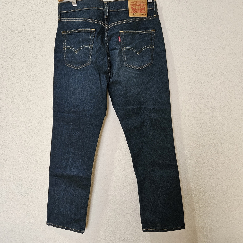 Levi’s Men’s 514 Straight Flex Fit Blue Jeans Pants 34x30